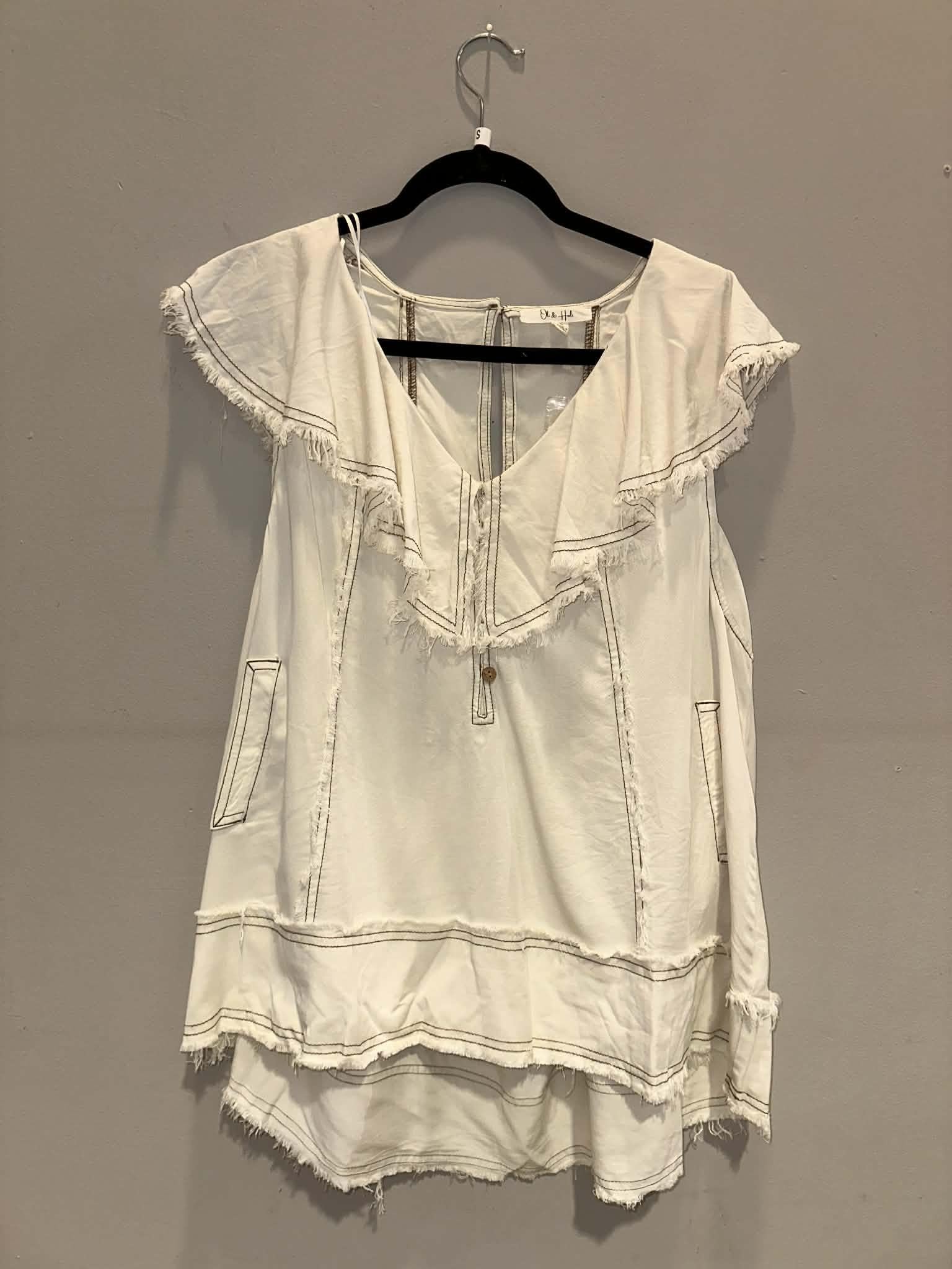 Washed Ruffle Collar Tencel Tank