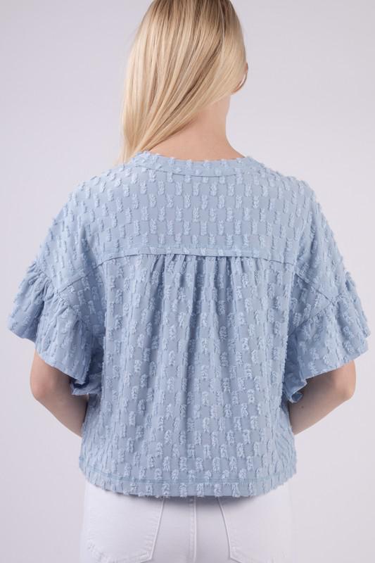 Sky Textured Top