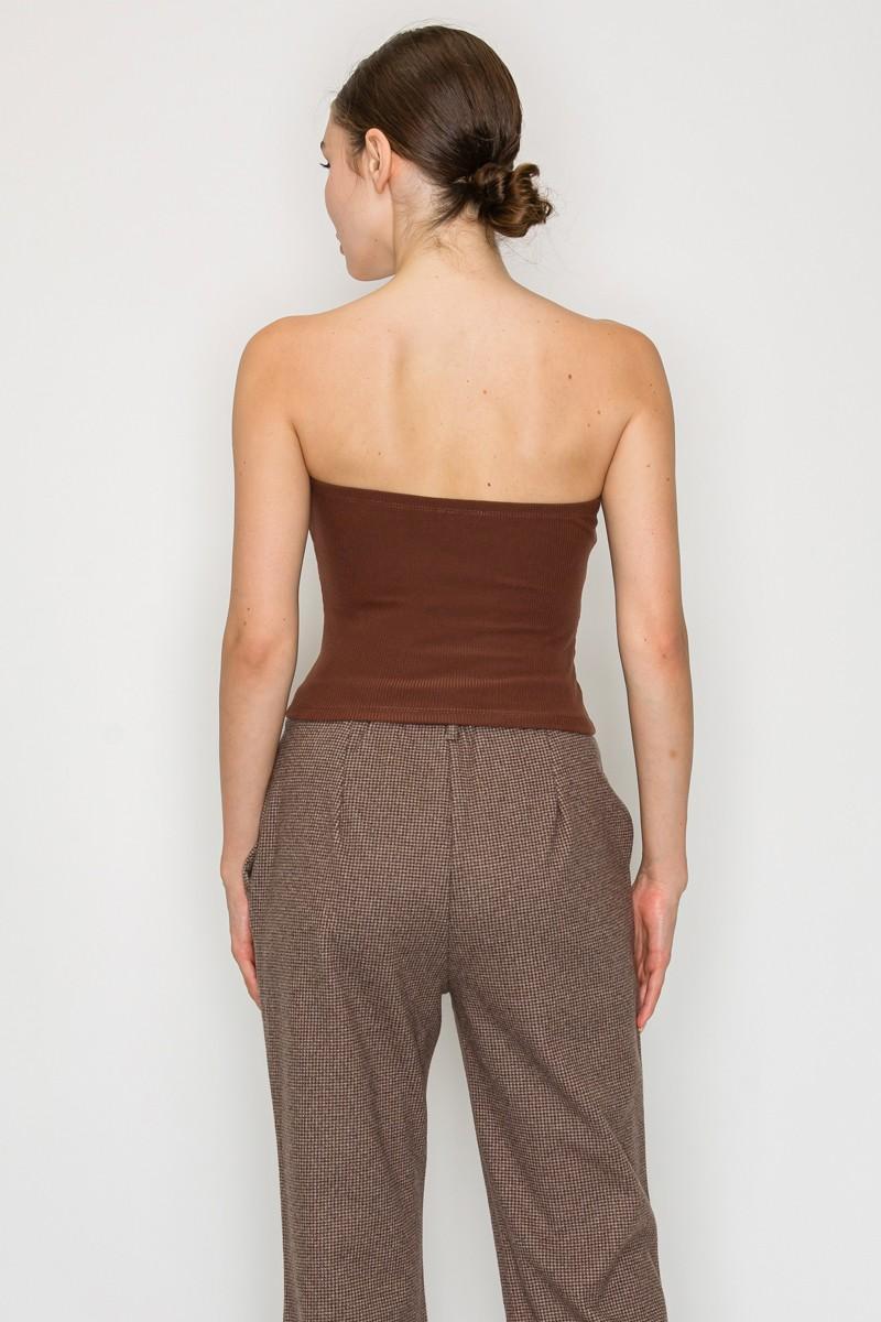 Twisted-front Solid Tube Top