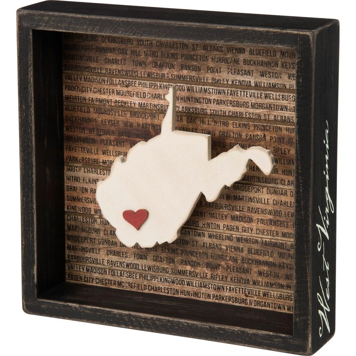 West Virginia State Box Sign