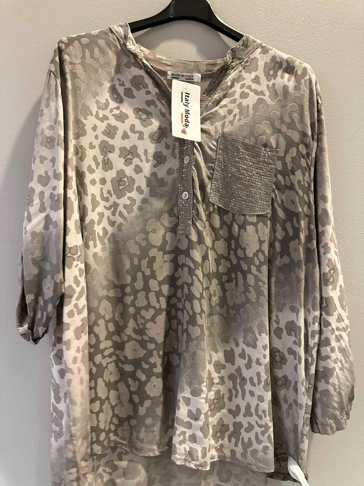 Silk Sequin Pocket Top