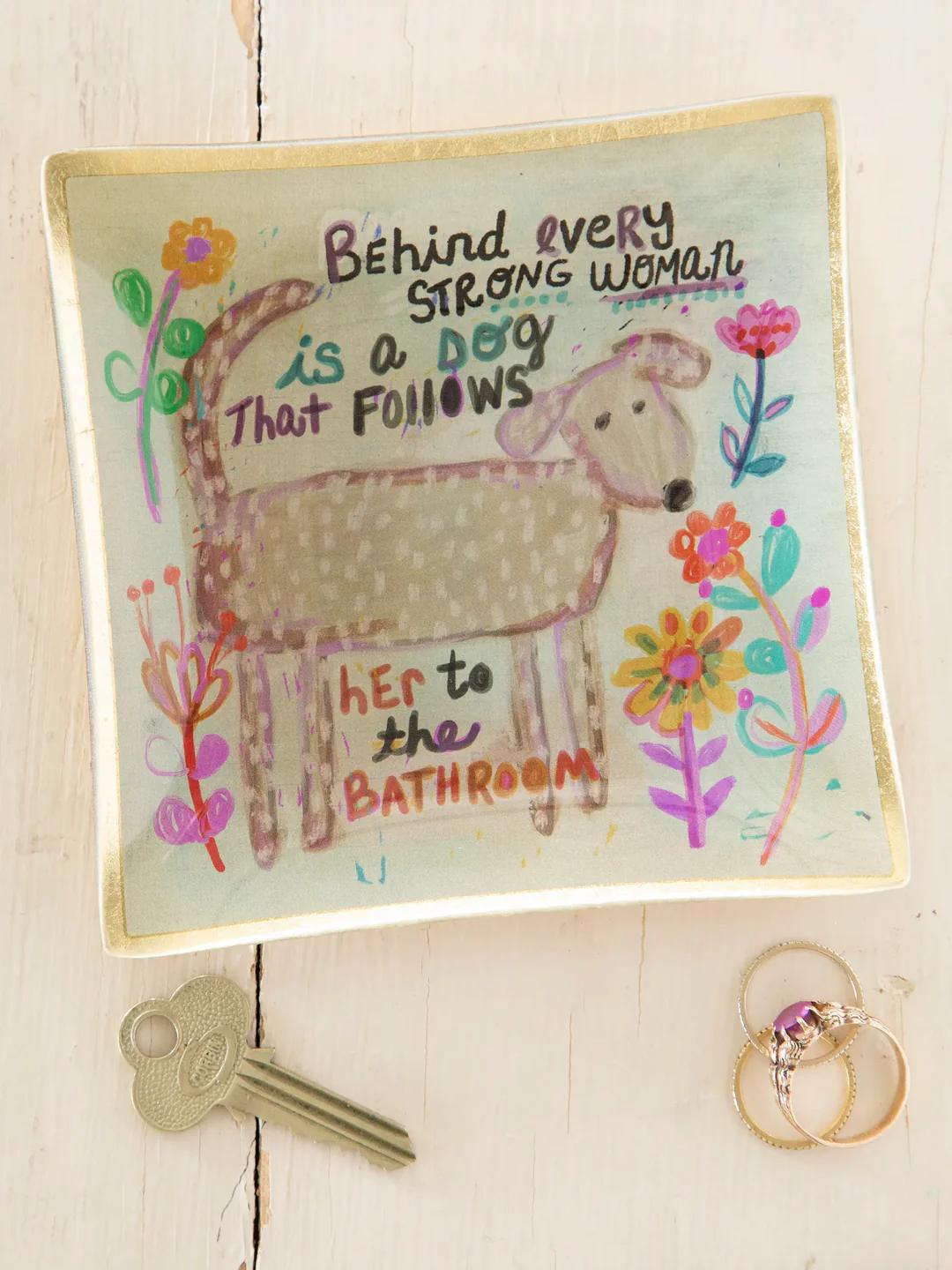 Behind Every Strong Women - Glass Tray