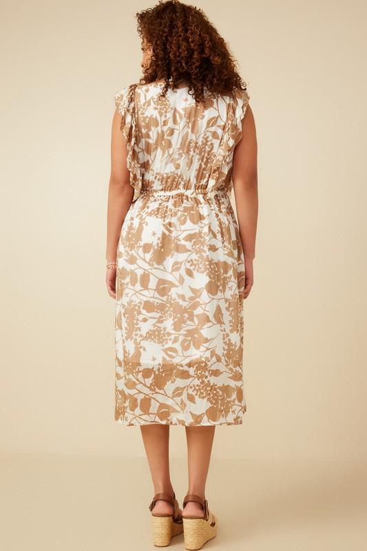 Beige Floral Dress