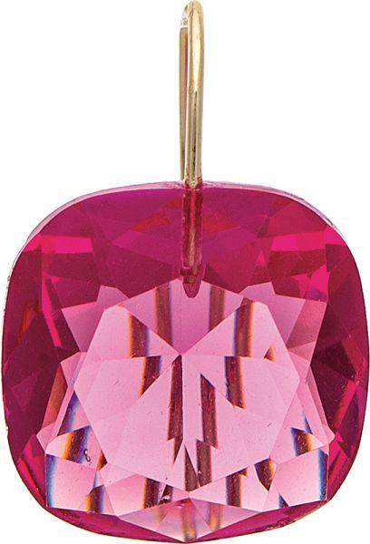 Gold Pink Faceted Gem Drop Earring