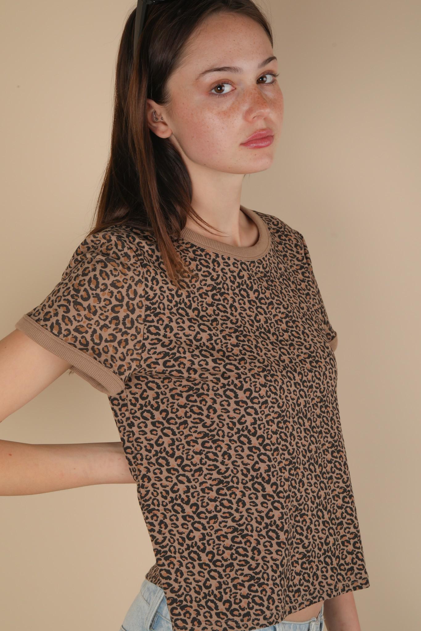 Leopard print casual top