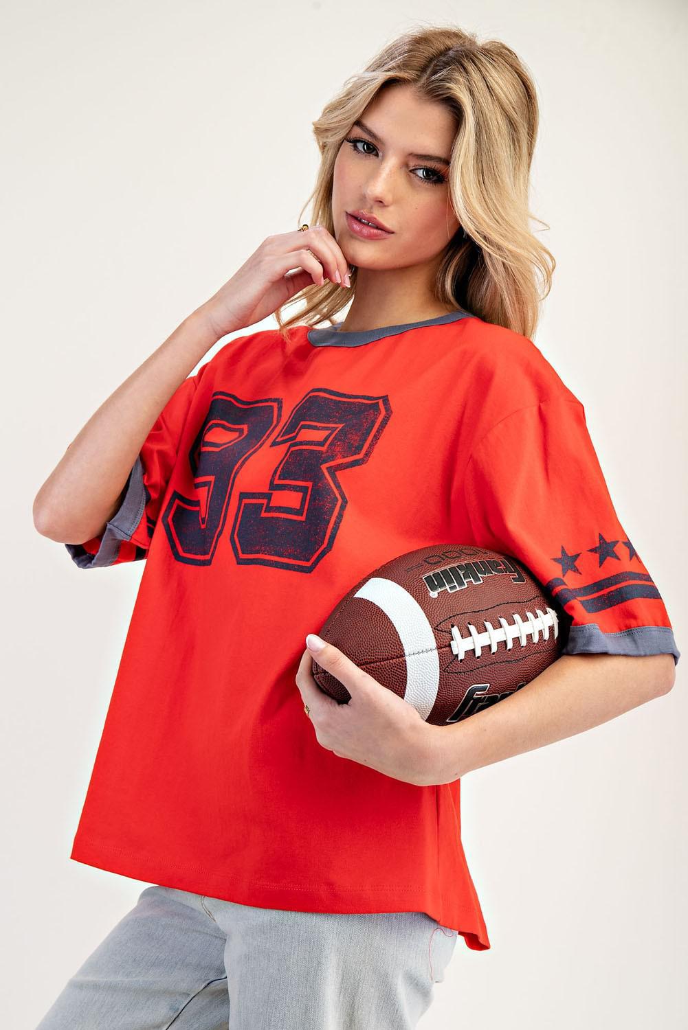 Varsity Round Neck T-shirt
