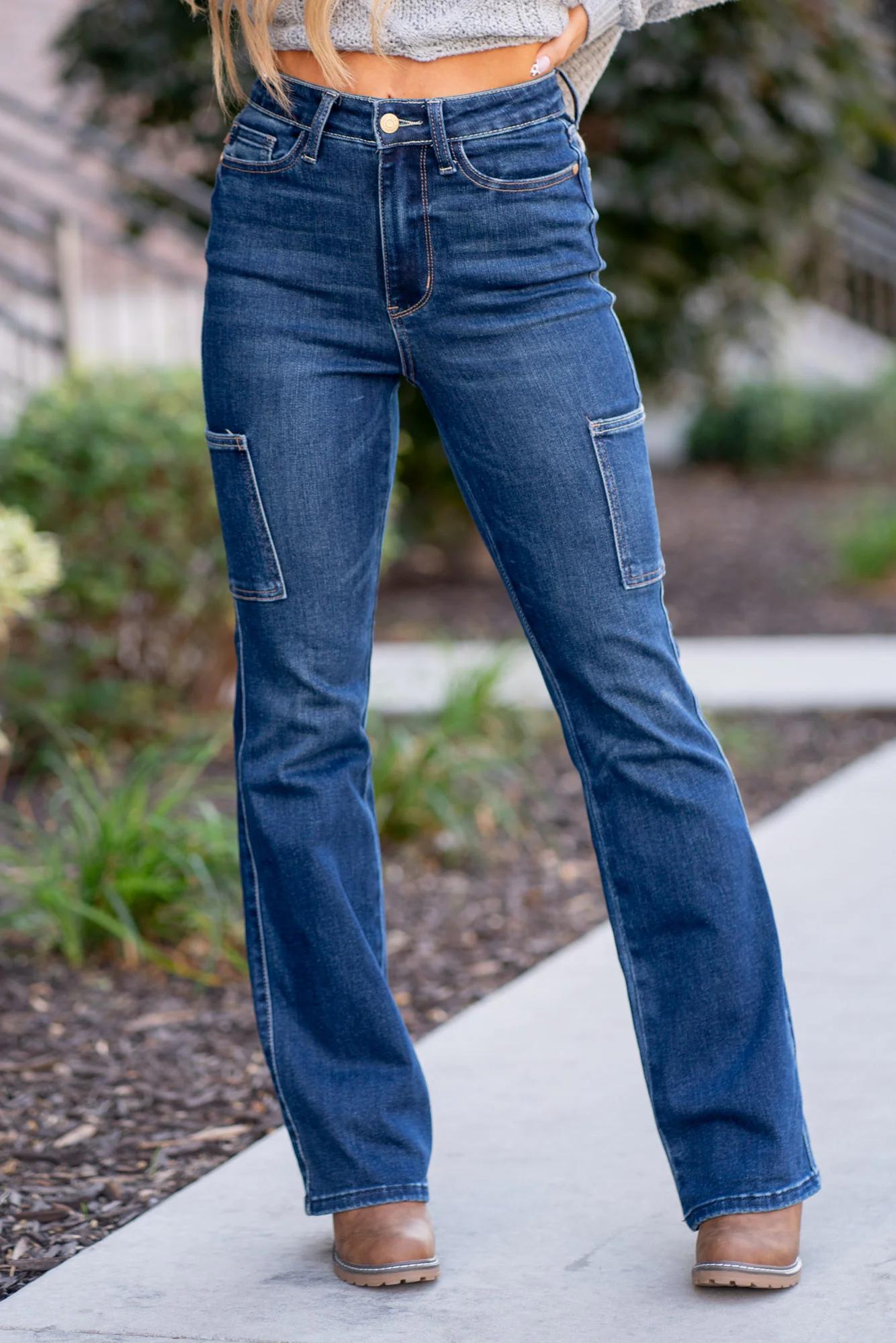 Judy Blue HW Cargo Bootcut Jeans