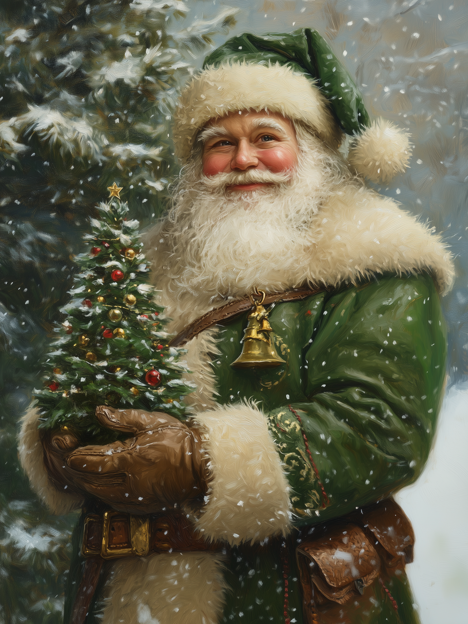 Green Santa 12x16 Box Frame