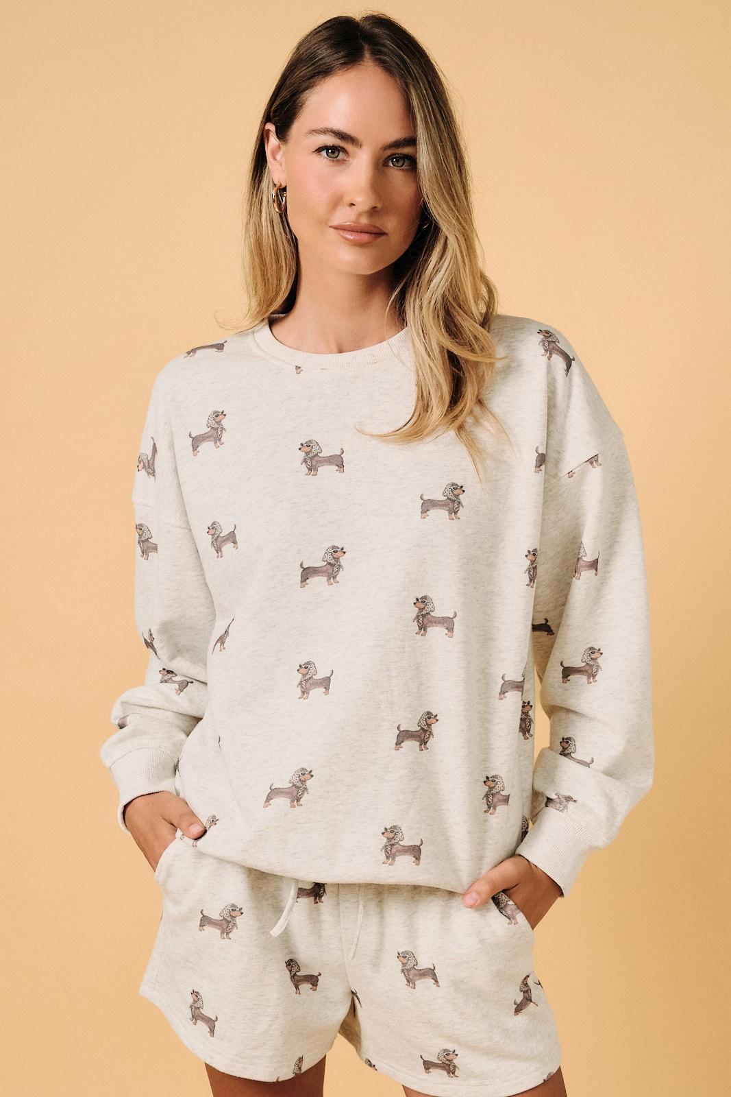 Dachshund Weenie All Over Print Sweat Set