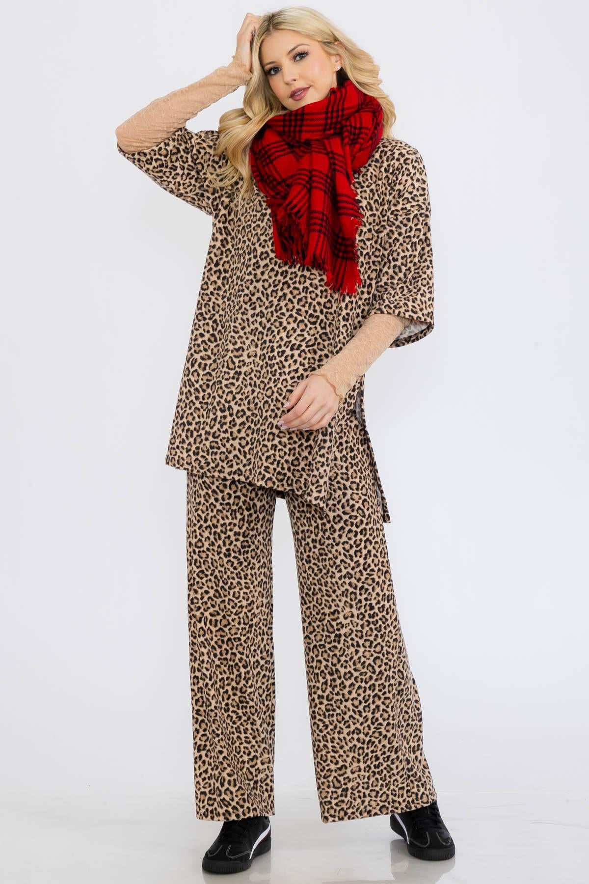 Leopard Print Heavy Ribbed Set
