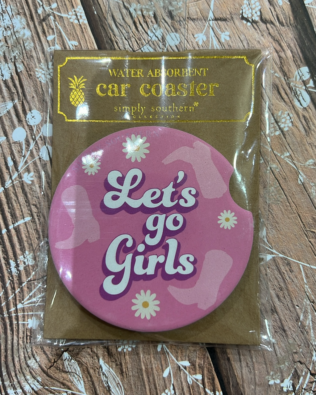 Simply Southern Let's Go Girls Car Coaster