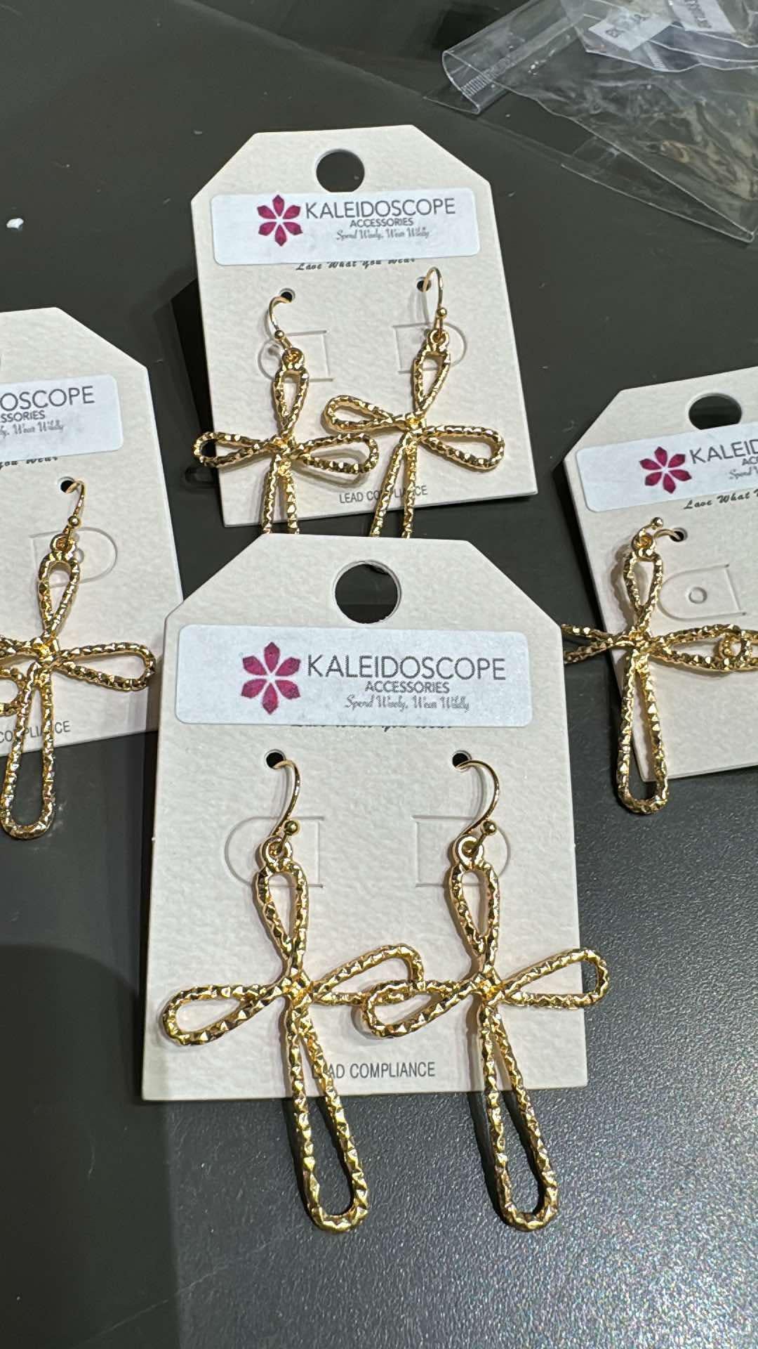 Gold Cut Out Cross Earrings