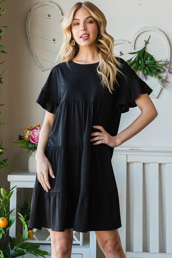 Plus Black Dolman Sleeve Bulgari Dress