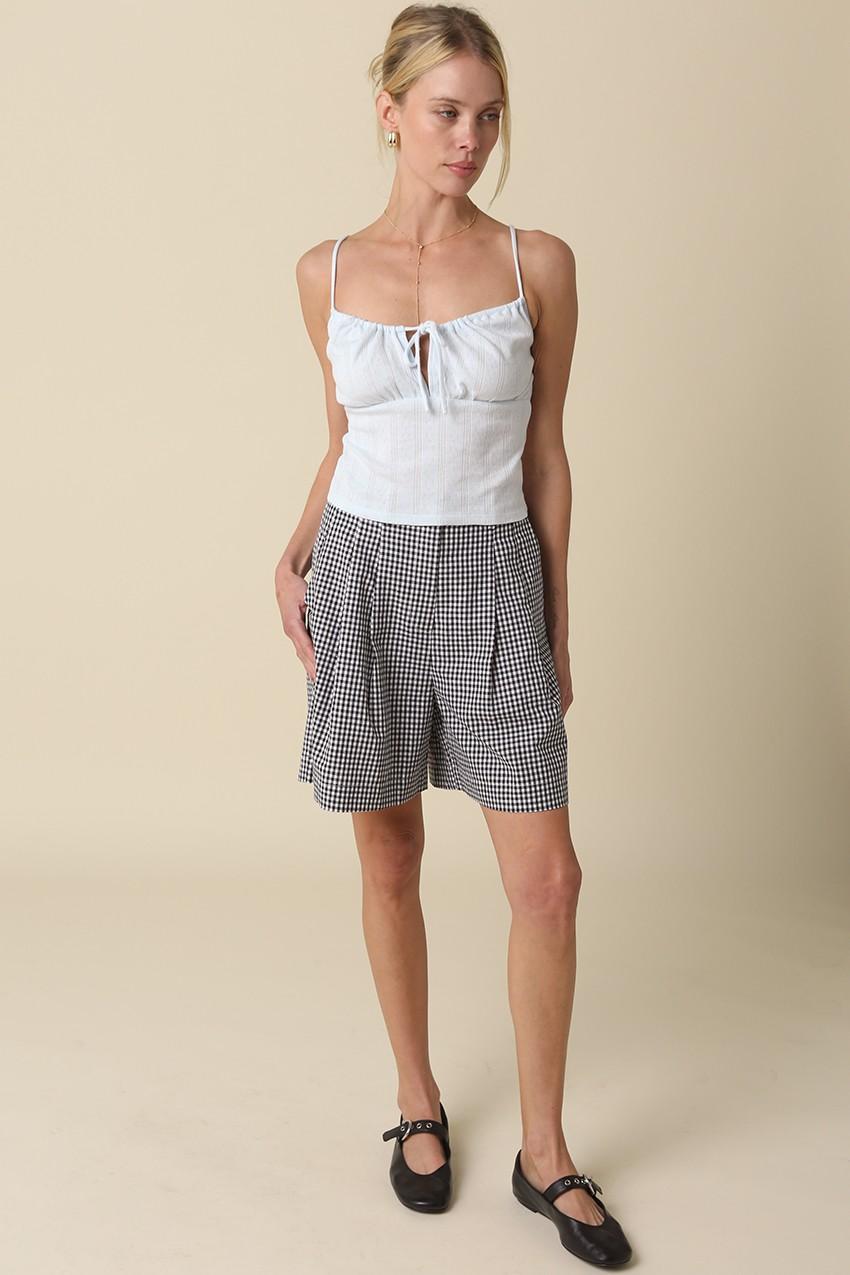 Baby Blue Krista Tie Front Cami