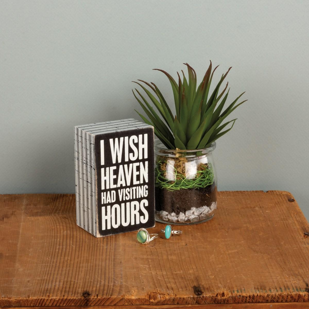 Visiting Hours Box Sign