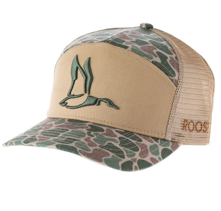 Youth 7 Panel 3D Puff Duck Logo Camo Duck