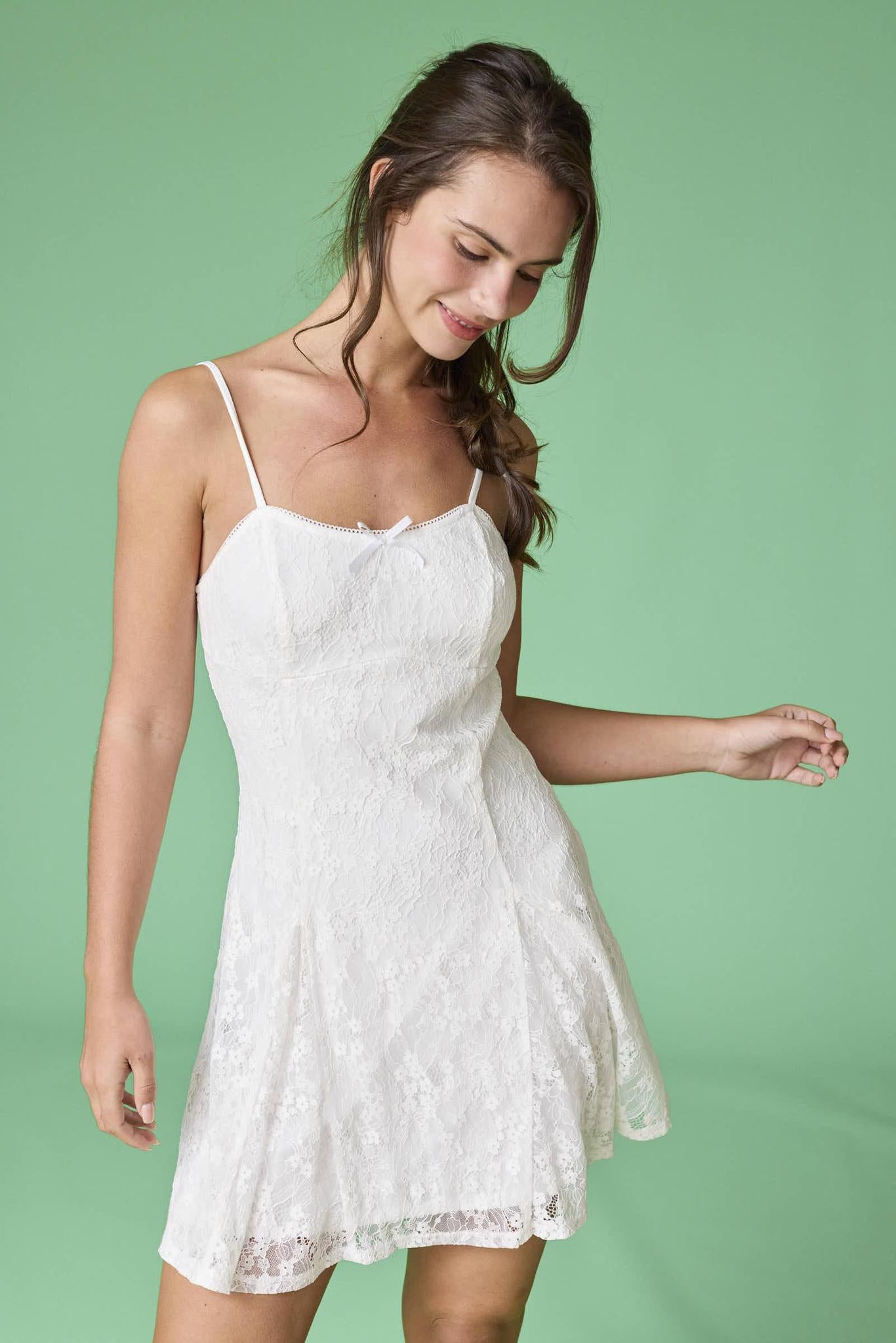 Bianca White Lace Shift Dress