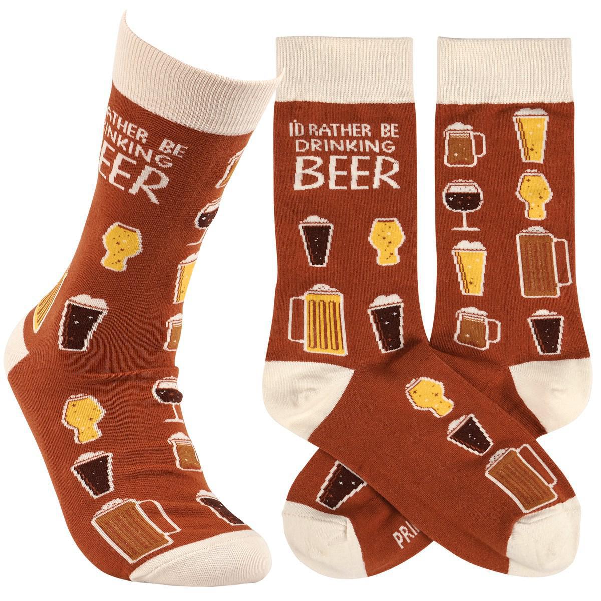 Rather Be Drinking Beer Socks