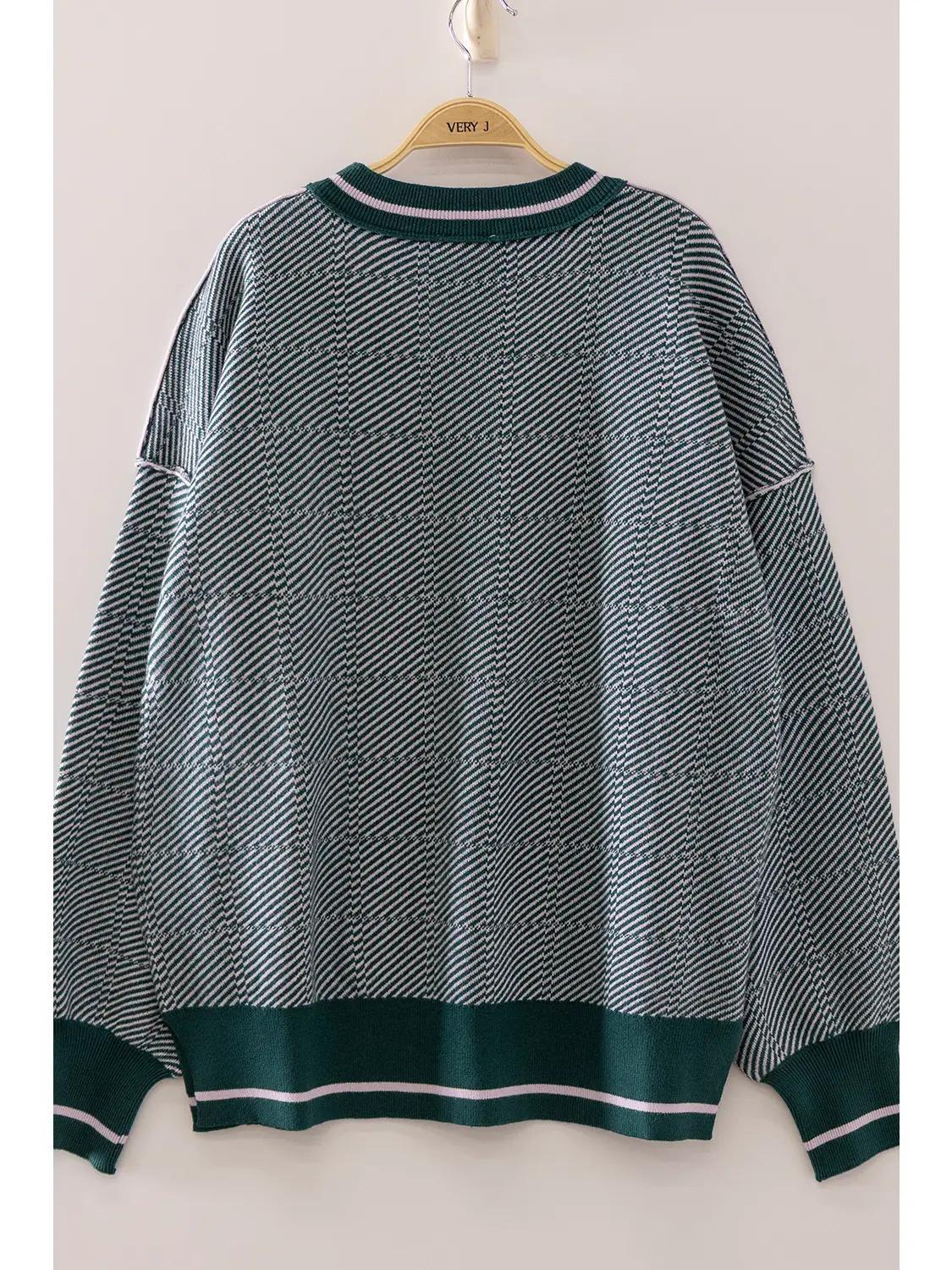 Forest Geometric Pattern Sweater