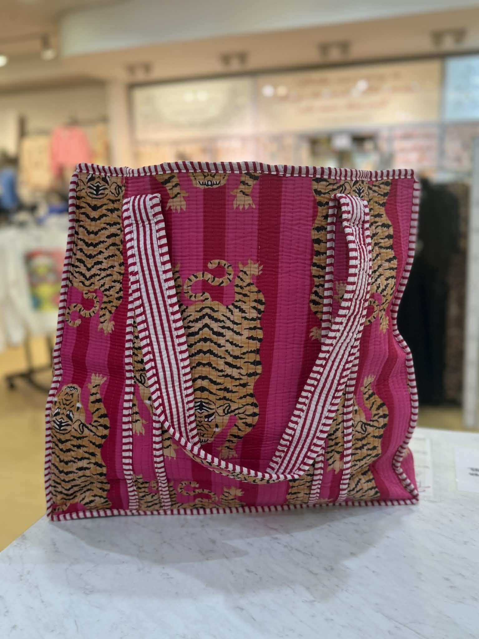 Cotton Tiger Quilted Tote Bag