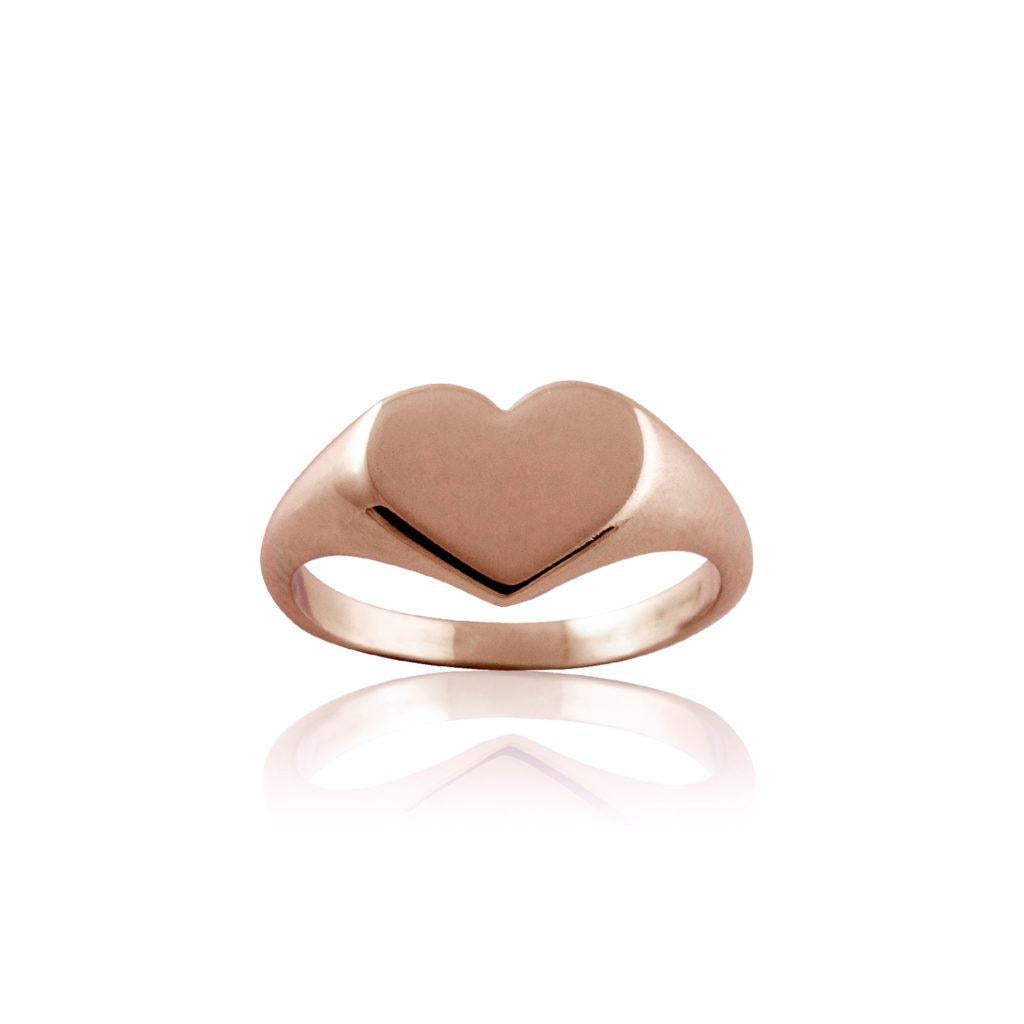 Heart Signet Ring Rose Gold