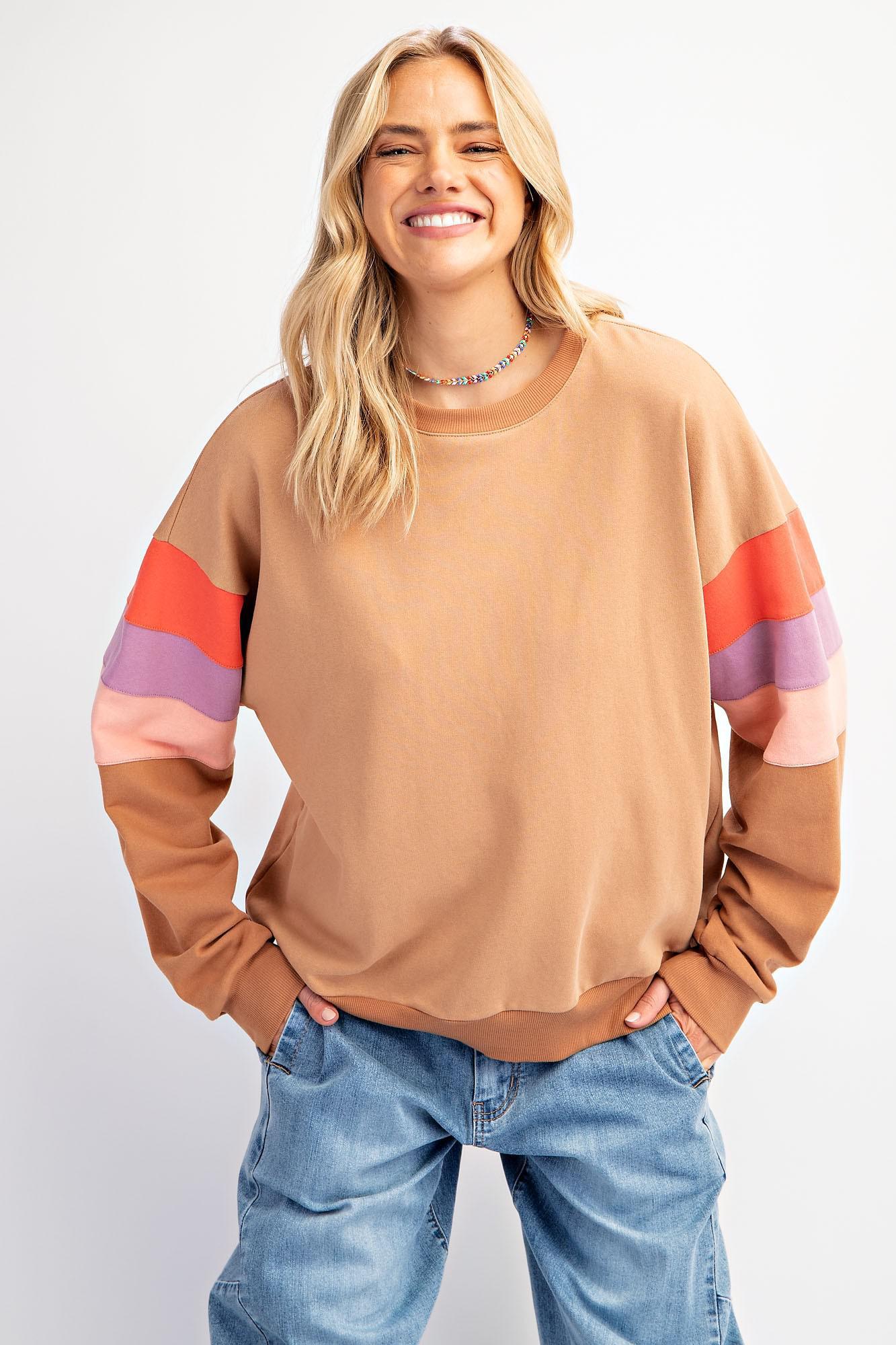 Stripe Sleeve Sweater