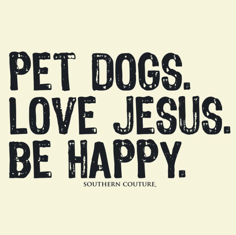 SC Soft Pet Dogs Love Jesus - Off White