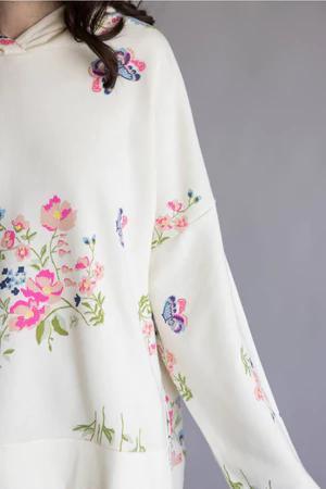 Simply Southern Oversized Floral Printed Hoodie