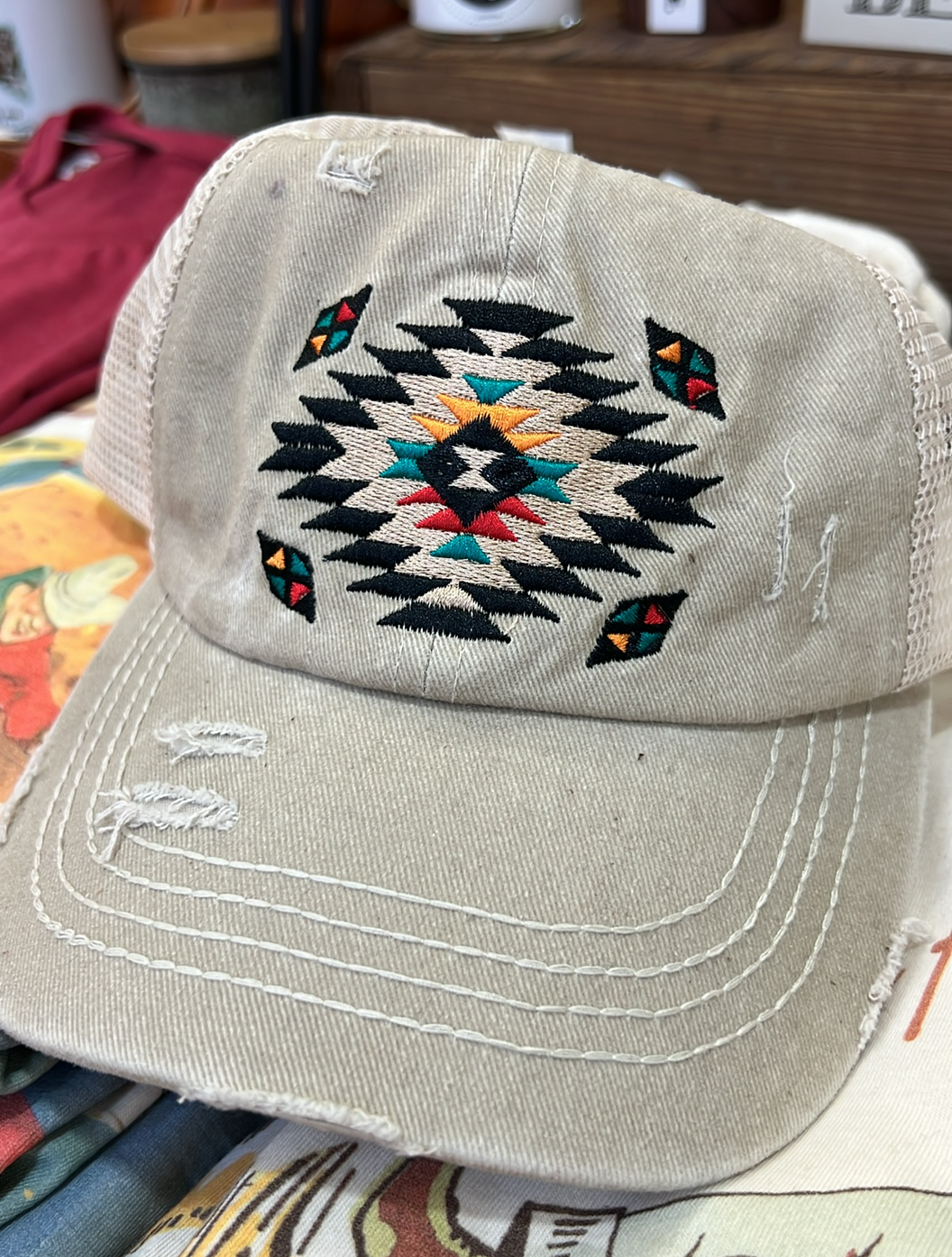 Aztec Embroidered Hat