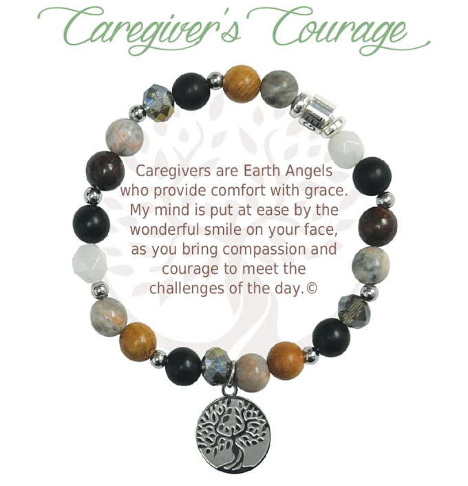 Earth Angel Natural Stone Bracelet - Caregiver's Courage