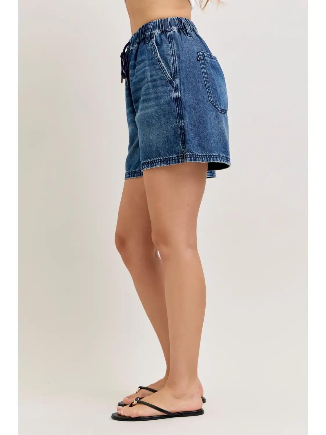 Judy Blue HW Baggy Shorts Featherweight