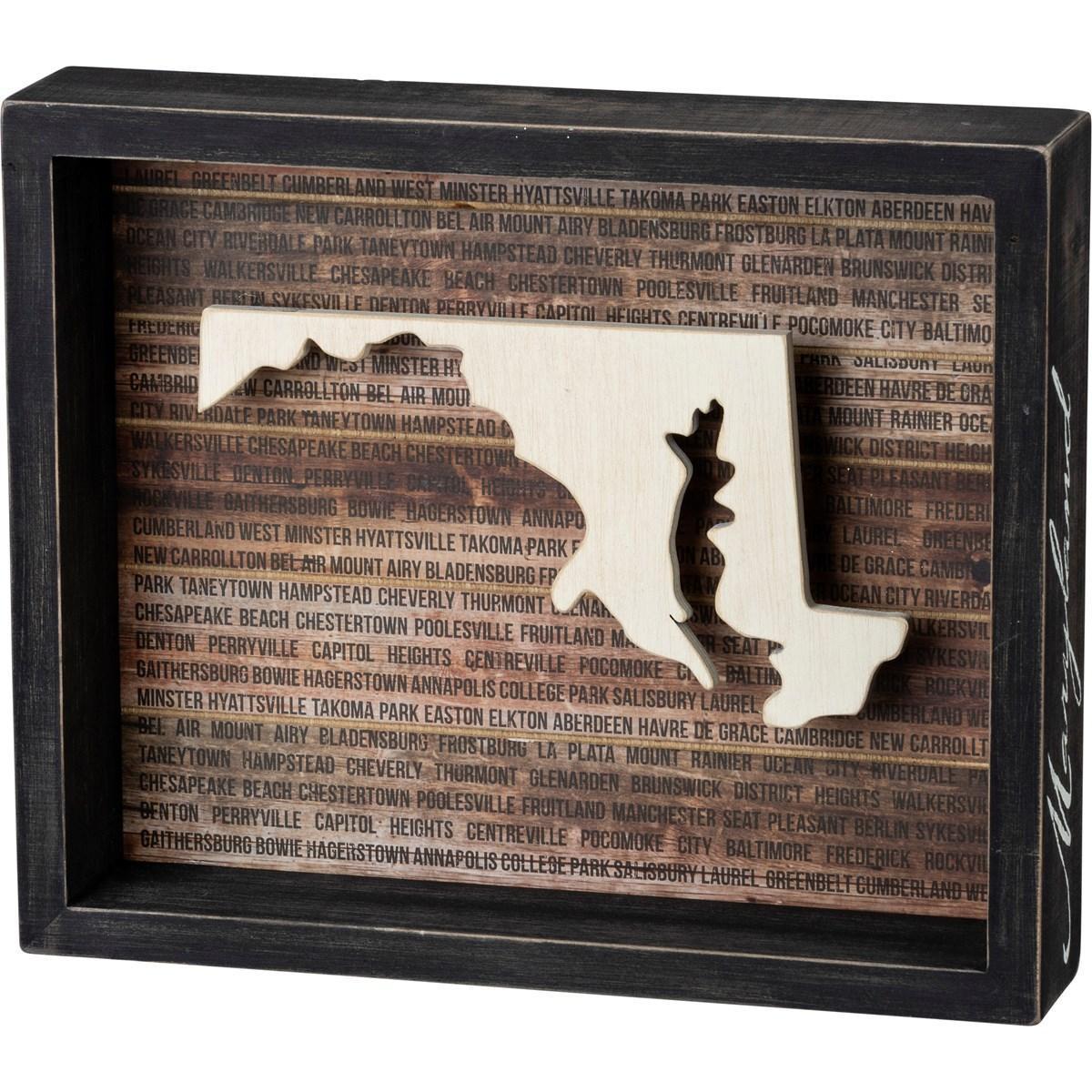 Maryland State Box Sign