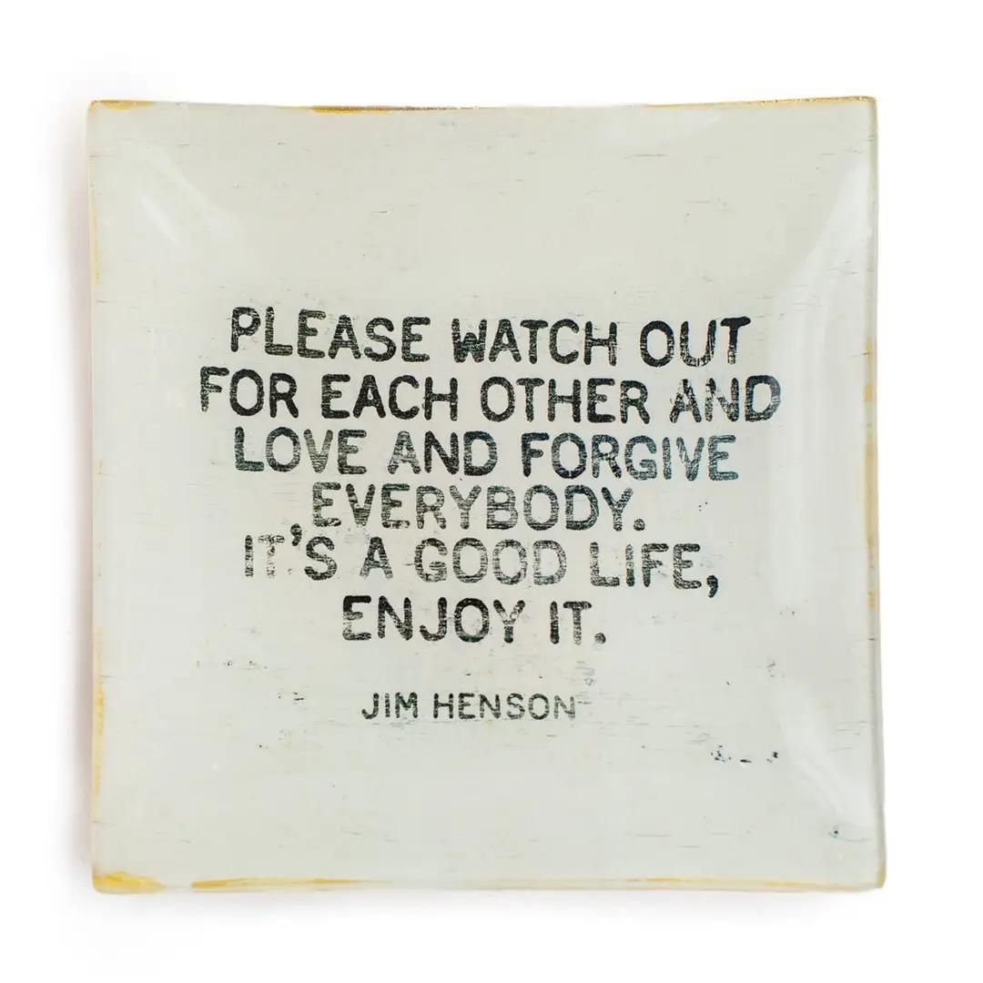 Jim Henson Square Decoupage Plate 6" X 6"