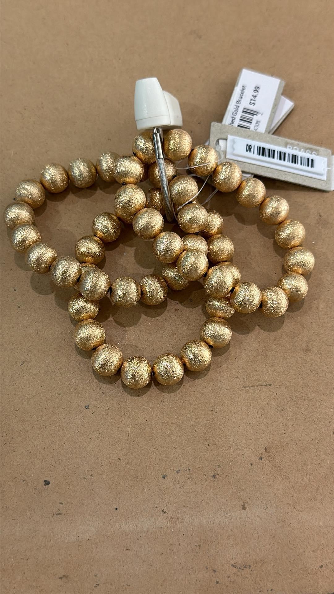Shiny Brushed Gold Bracelet