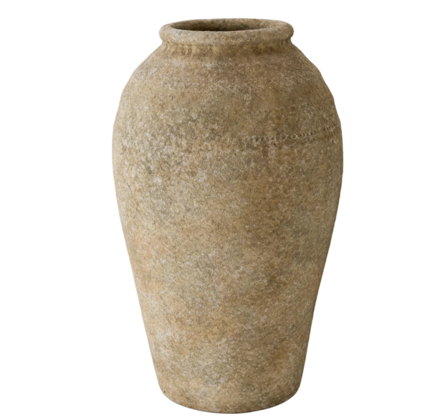 CM149 Textured Ceramic Vase 8.25" x 9" x 17"