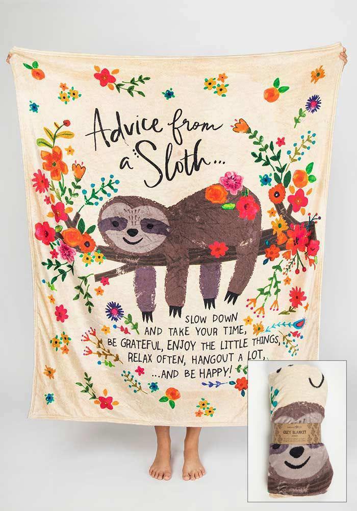 Advice From A Sloth Tapestry Blanket