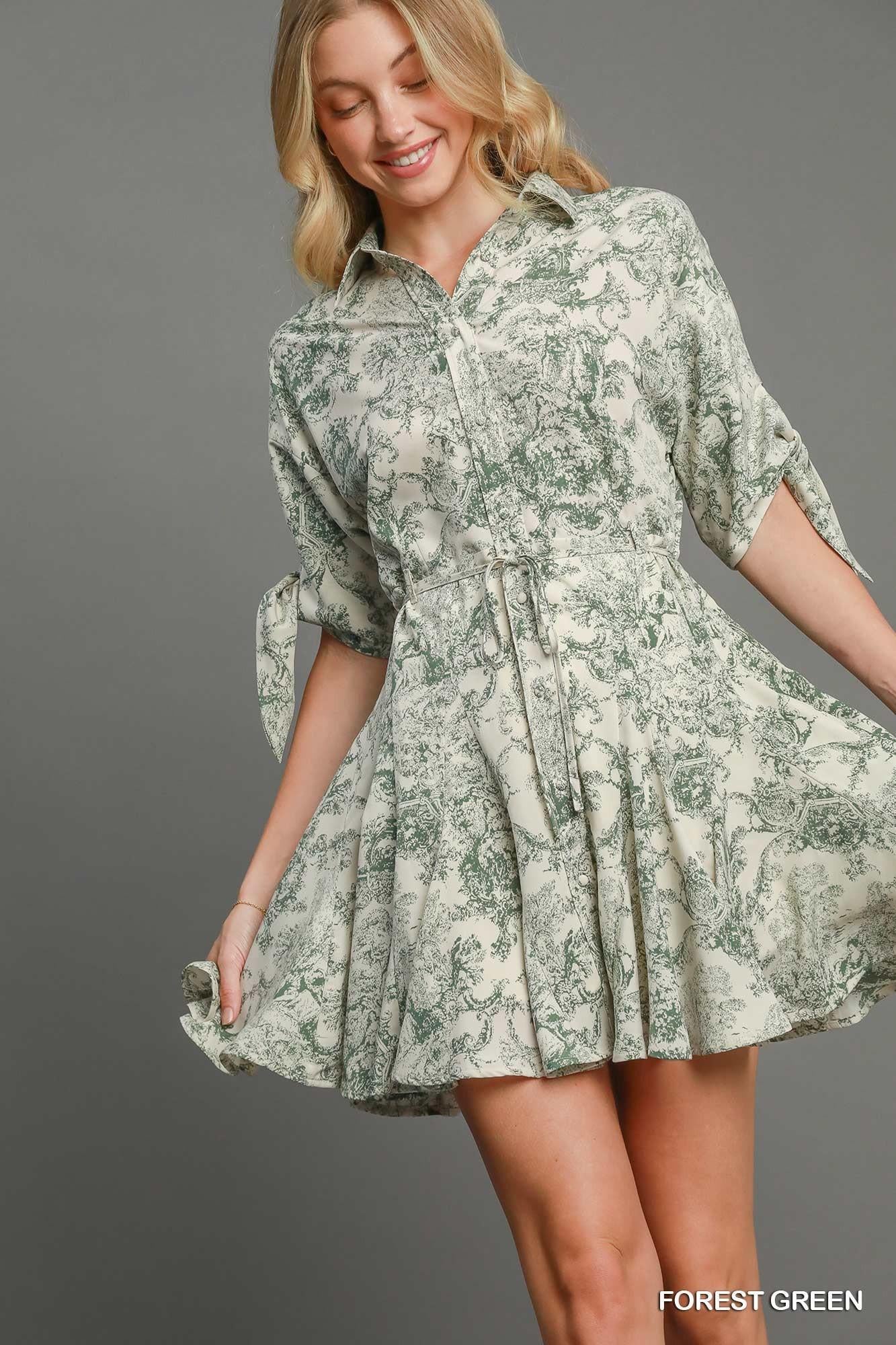 Forest Green Design Dress