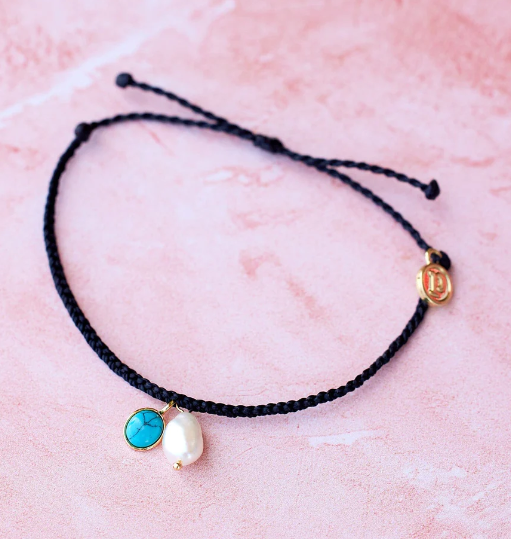 Pearl & Turquoise Charm Bracelet