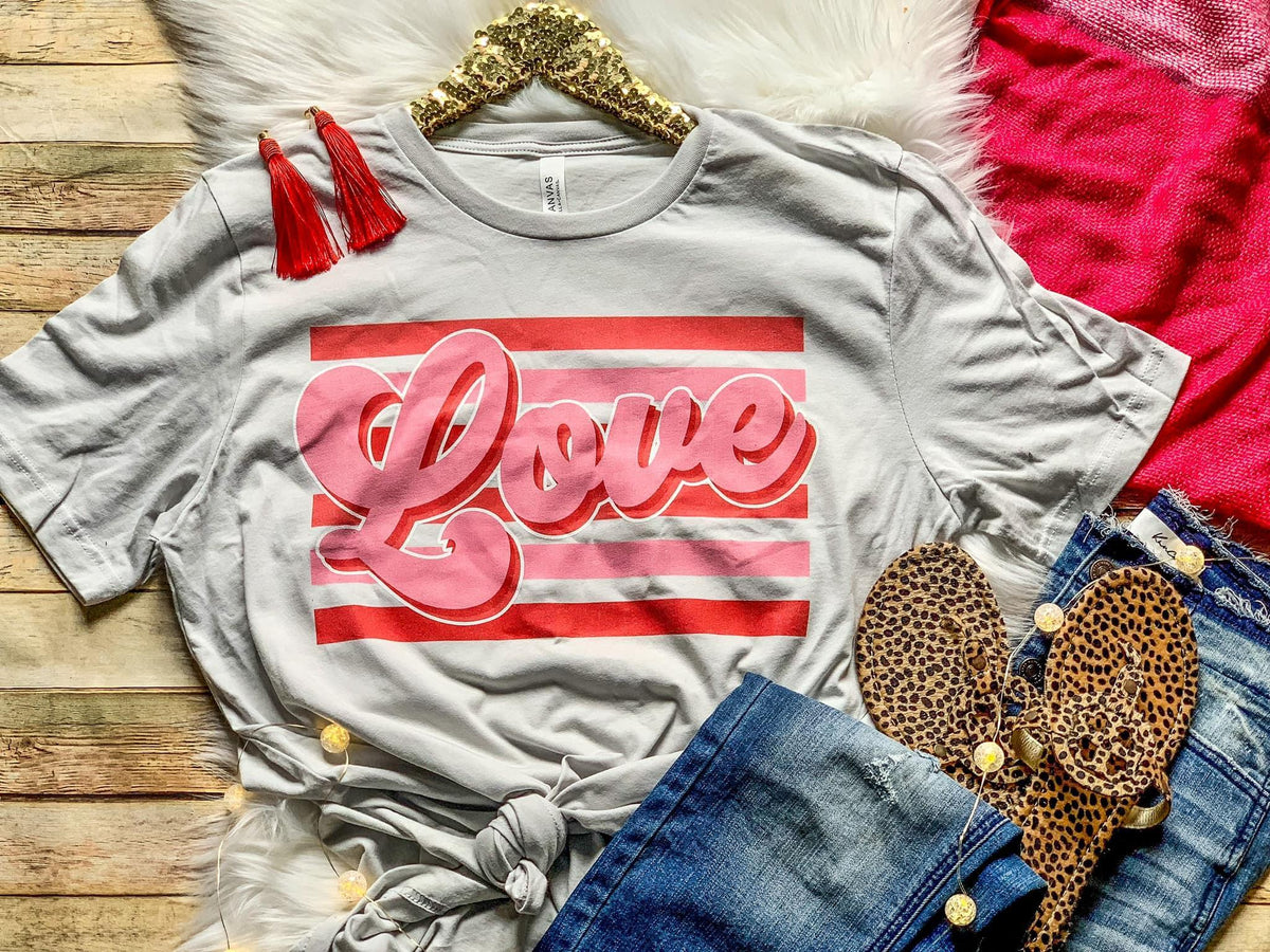 Retro Love Stripes Tee