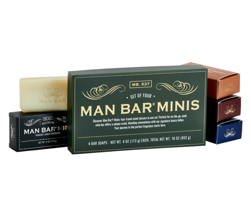 Man Bar Miniature 4 Pack Gift Box Set