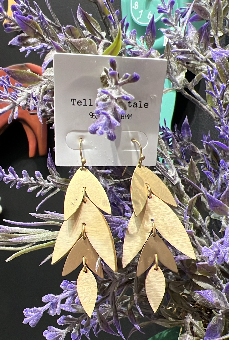 Wood Tiered Earrings