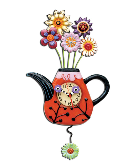 Allen designs - Flower-tea-ful Clock