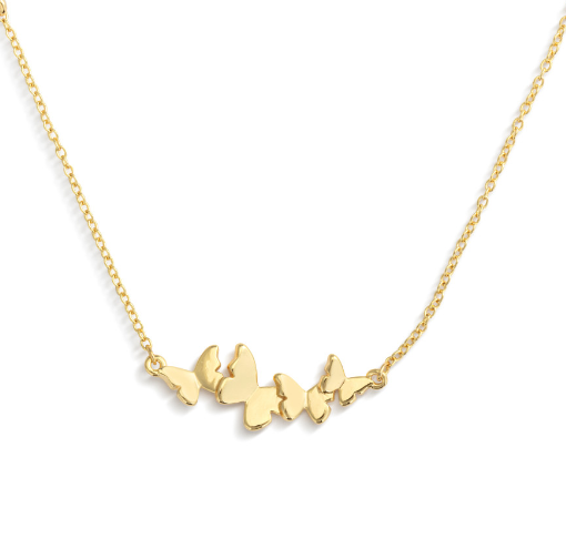 Artisan Butterfly Gold Necklaces