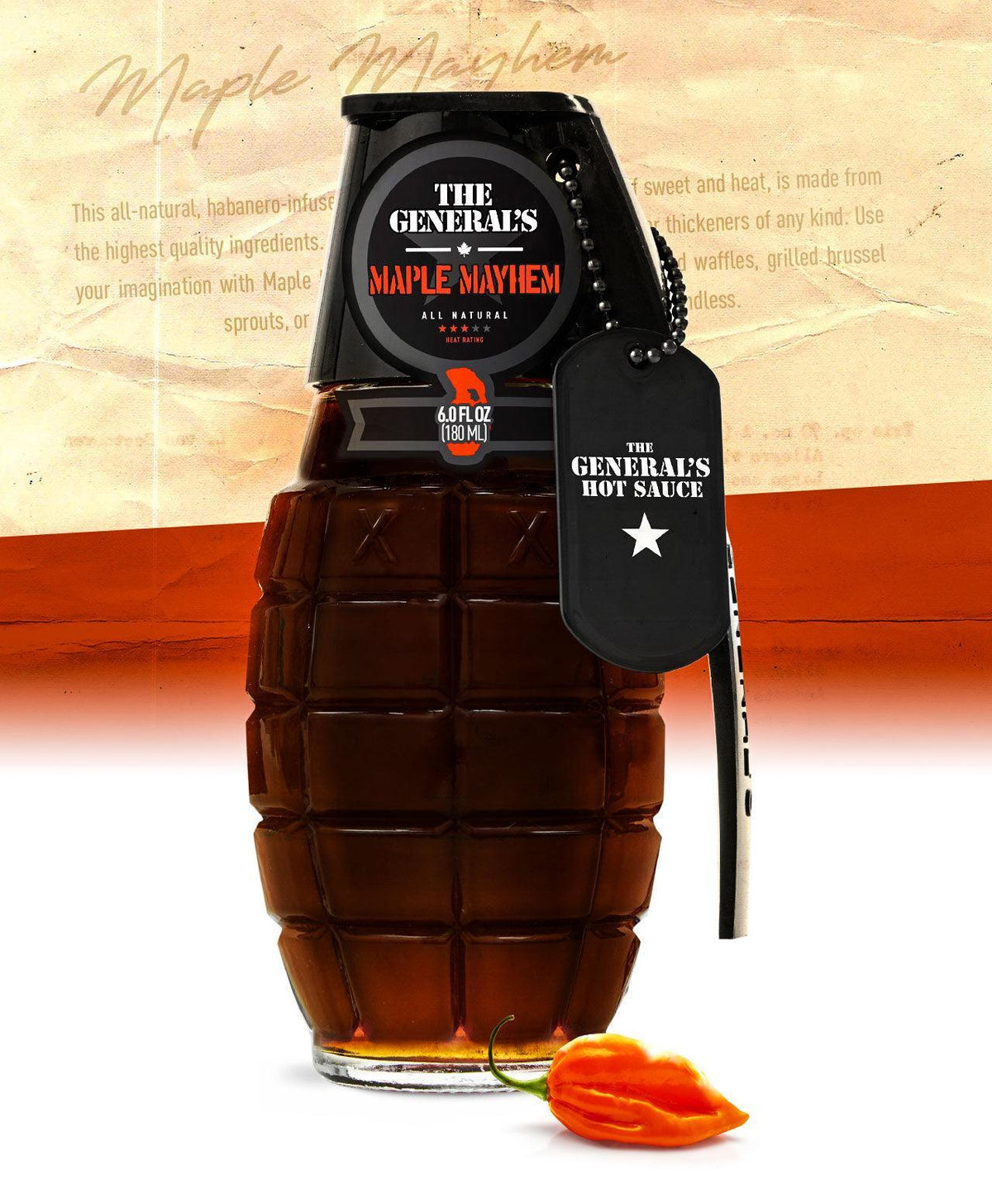 Maple Mayhem 6oz Generals Hot Sauce