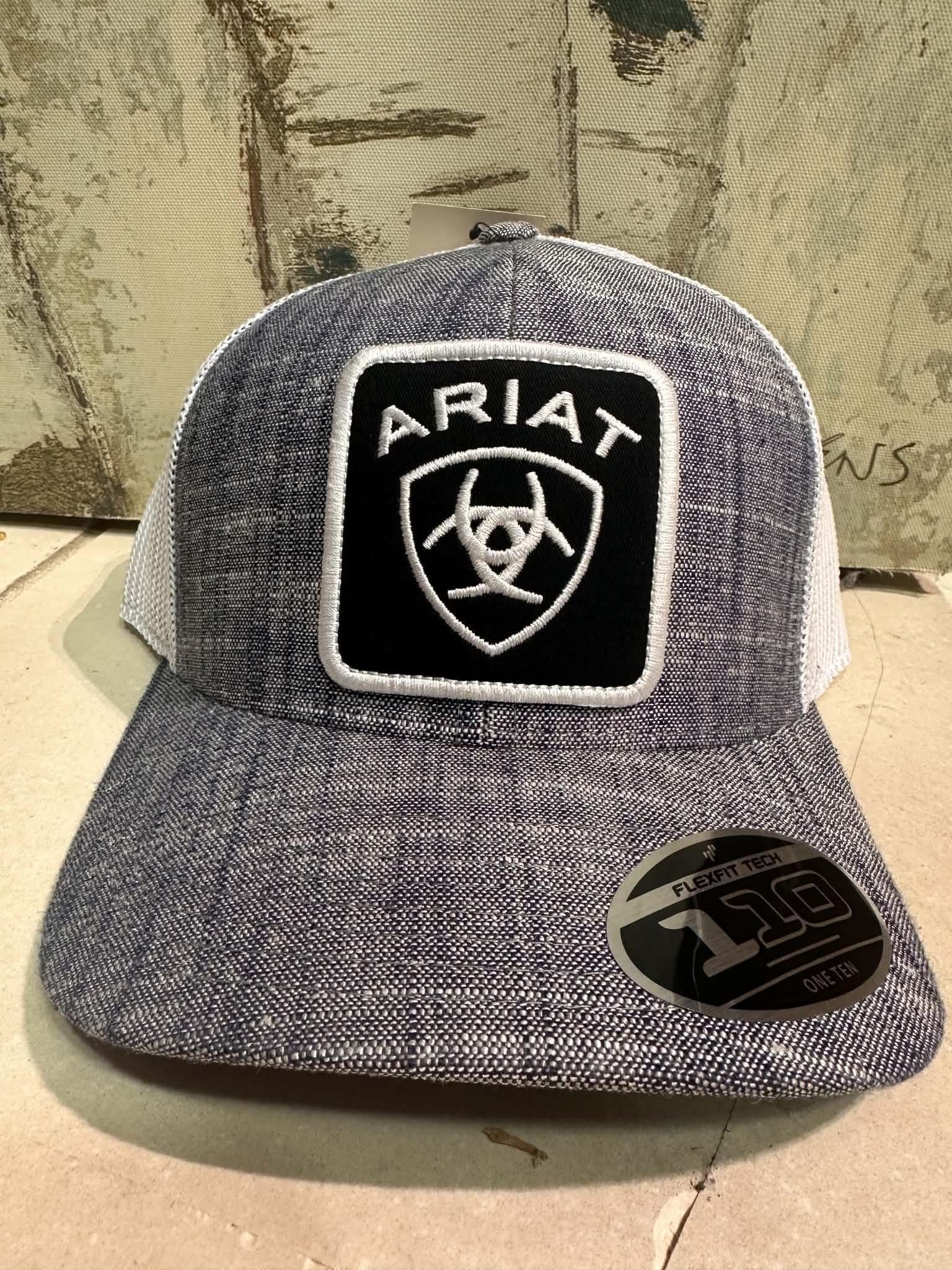 Ariat Men's Grey Patch Logo Hat