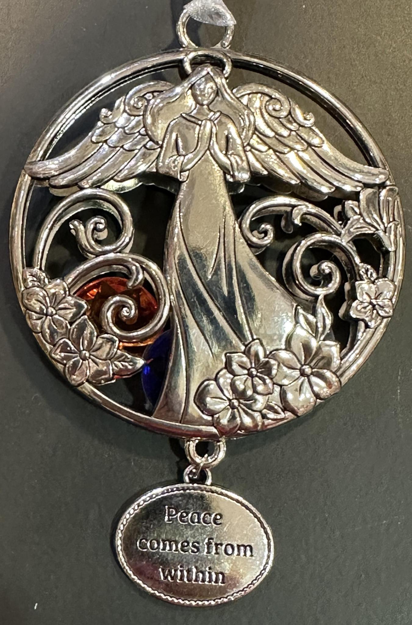 Peace Comes From Within Angel Charm
