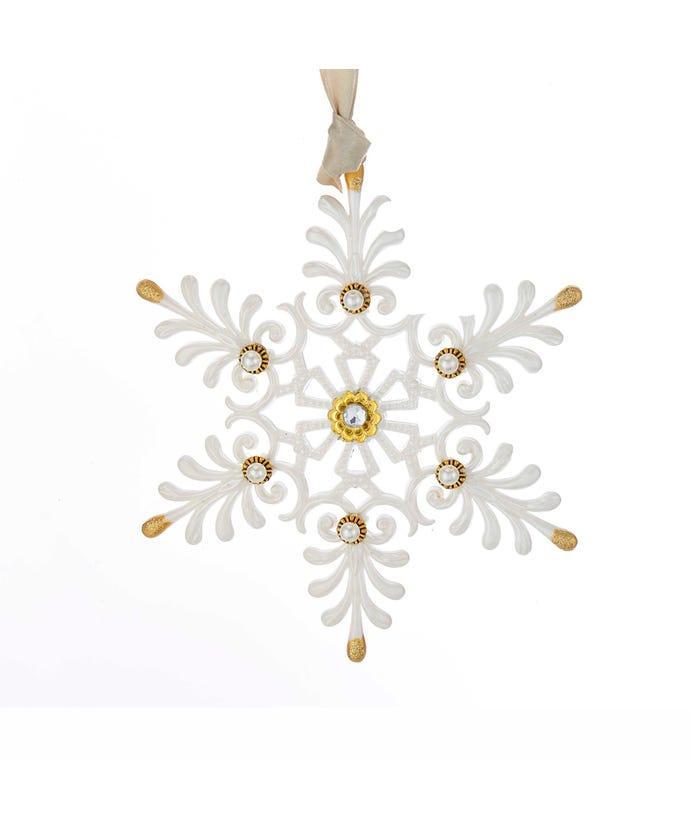 Jeweled White Snowflake