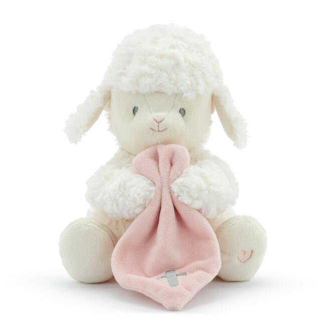 Jesus Loves Me Plush Lamb Pink