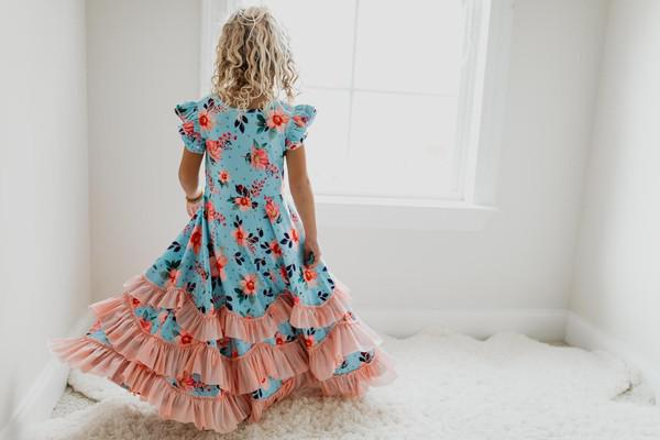 Yth Blue Flutter Dress