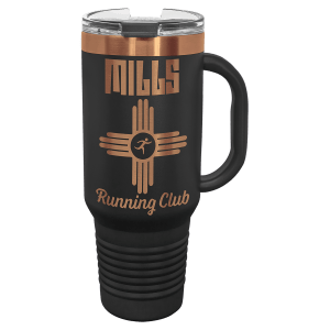 Polar Camel 40 oz. Black/Rose Gold ION-Plated Travel Mug